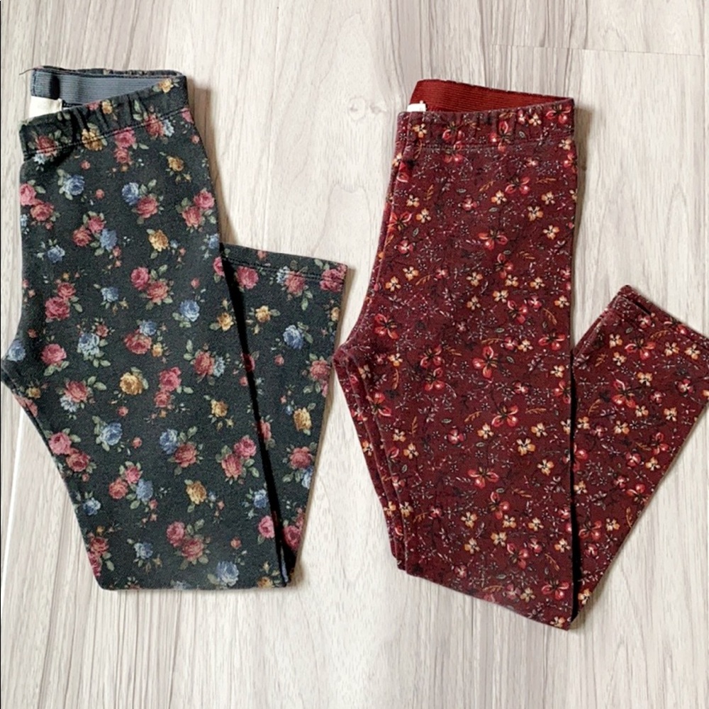 Zara girls floral pant leggings gently used